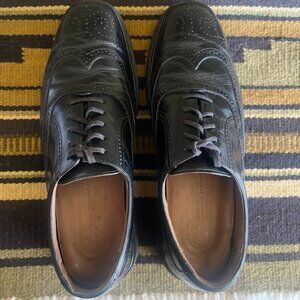 Dressport Vibram Mens Black Leather Oxfords Size 10M Comfort Dress Casual